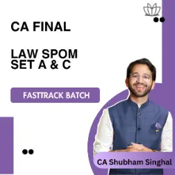 CA Final | Law | SPOM SET A and C (IBC) Fasttrack Batch | CA Shubham Singhal | Nov 26 / May 27/ Nov 27